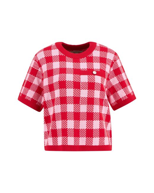Barbour Red Knitted Top