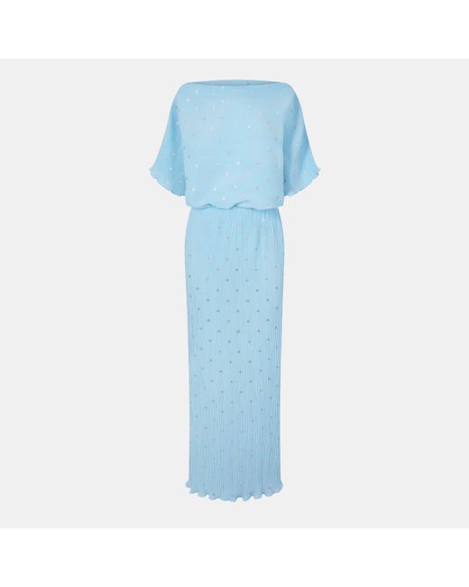 Never Fully Dressed Blue Plisse Tilly Dress