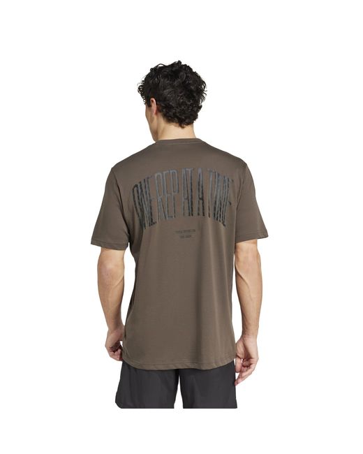 Adidas Gray Strength Graphic T-Shirt for men