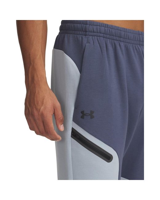 Under Armour Blue Unstoppable Closed Hem Fleece Joggers for men