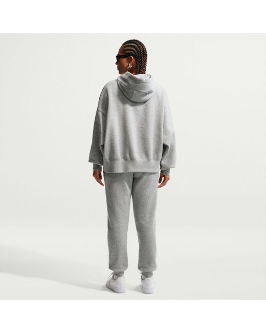 Nike Gray Sportswear Phoenix Fleece Mid-Rise Sweatpants