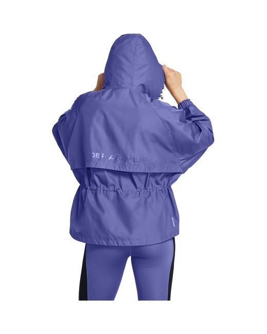Under Armour Blue Rush Woven Full Zip Performance Training Jacket