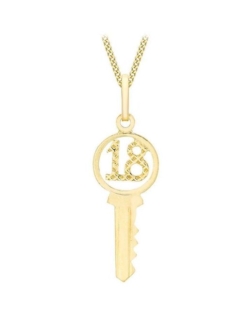 Be You Metallic 9ct '18' Key Necklace