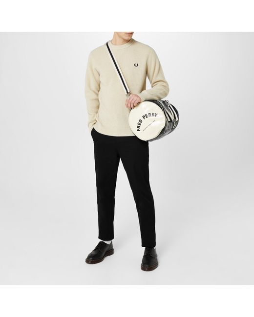 Fred Perry Black Classic Barrel Bag for men
