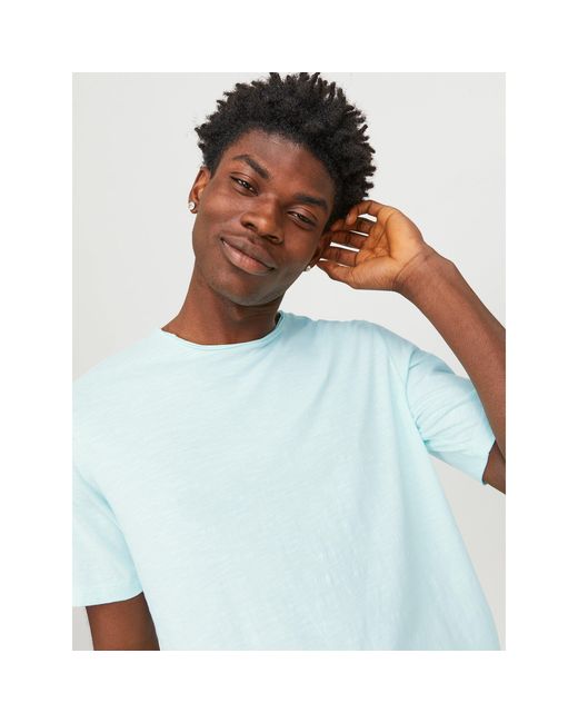 Jack & Jones White And Crew Neck Regular Fit T-Shirt for men