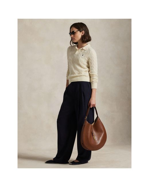 Polo Ralph Lauren Natural Cable Knitted Long Sleeve Crew Neck Jumper