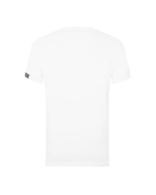 DSquared² White Logo T-Shirt for men