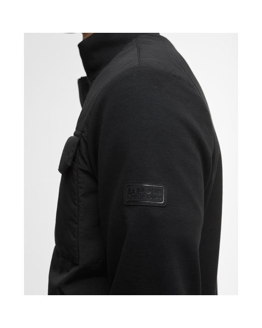 Barbour Black Ethan Quilted Sweatshirt for men