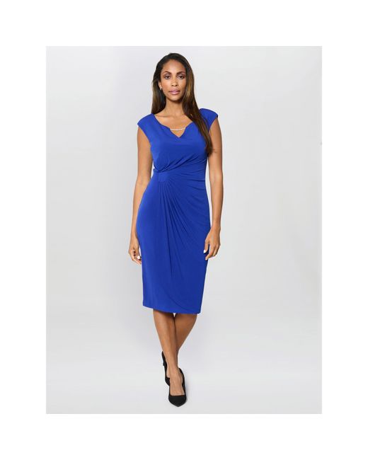 Gina Bacconi Blue Helen Wrap Dress