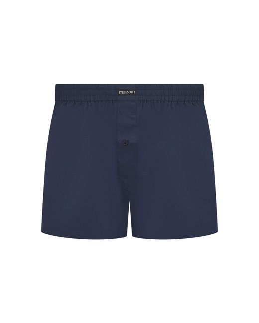 Lyle & Scott Blue Woven Boxer Trunk Underwear for men