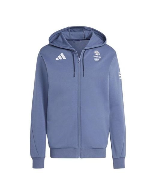 Adidas Blue Team Gb Hoodie Adults for men