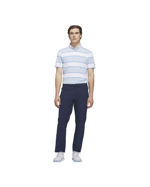 Adidas Blue Short Sleeve Performance Polo Shirt for men