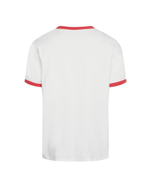 Levi's White Retro Emb Ringer Tee Bright Wh for men