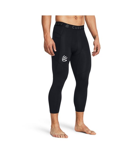 Under Armour Blue Ua Curry Brand 3/4 Lgs Baselayer Legging for men