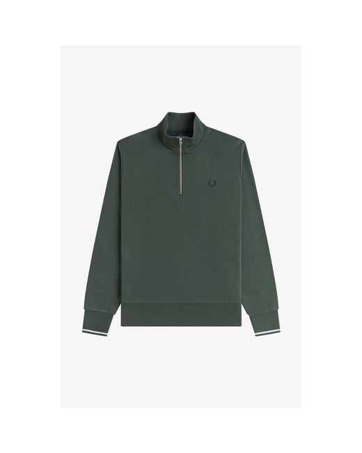 Fred Perry Green Fredperry Half Zip Top for men