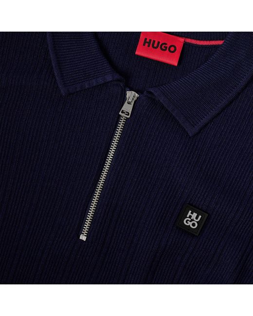 HUGO Blue Sastoro 1/4 Zip Top for men