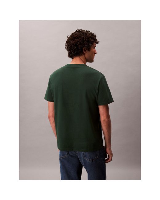 Calvin Klein Green Monogram T-Shirt for men