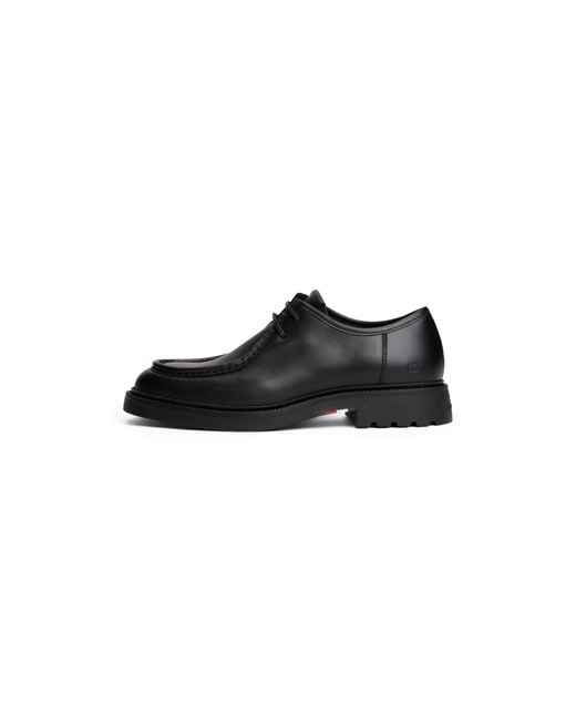 Tommy Hilfiger Black Leather Moc Toe Formal Shoes for men