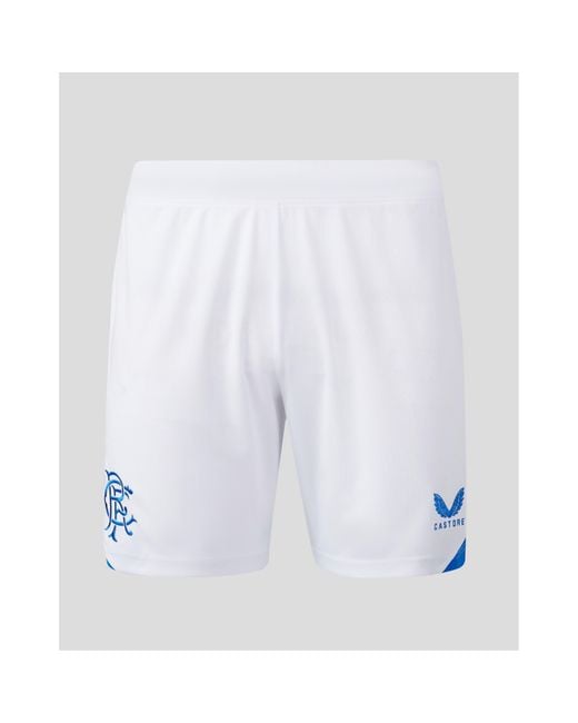 Castore White Rangers Home Shorts 2023 2024 Adults for men