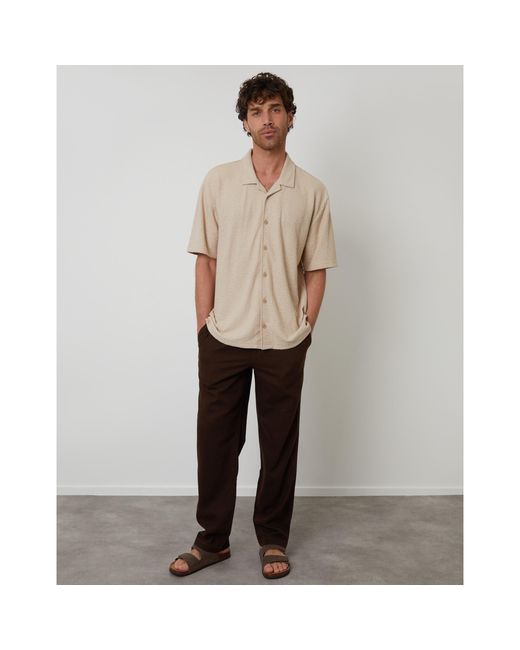 Threadbare Brown Selkirk Short-Sleeve Shirt for men