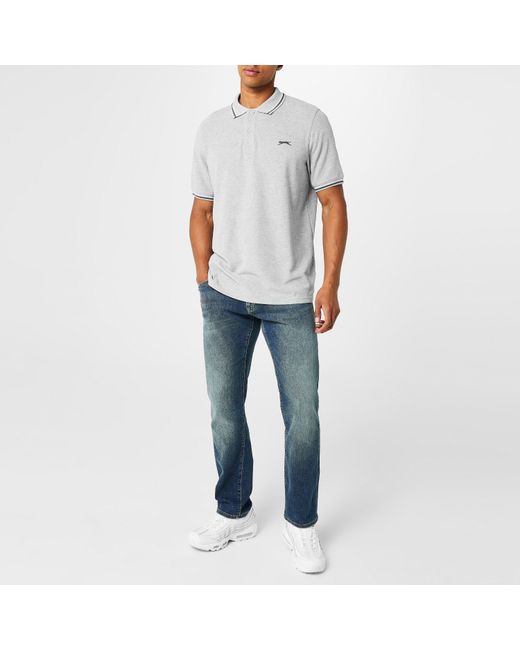 Slazenger 1881 White Tipped Polo Shirt for men