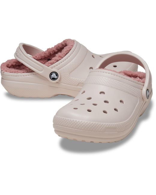 CROCSTM White Classic Lined Mule Slippers