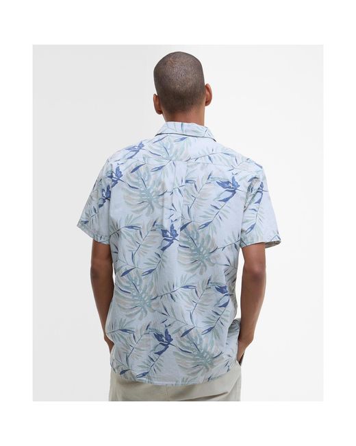 Barbour Blue B.Li Valleyfield Short-Sleeve Patterned Shirt for men