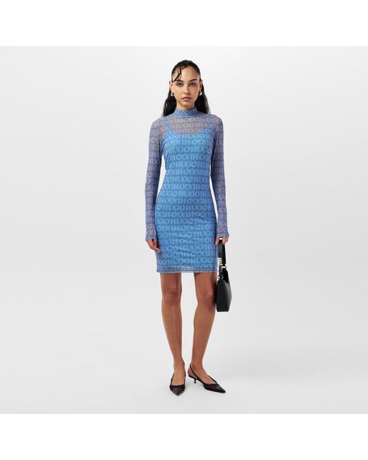 HUGO Blue Mini Noella Dress