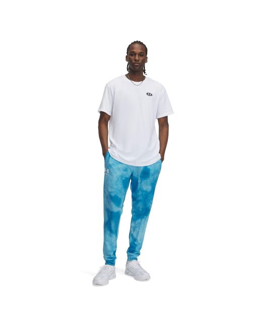 Under Armour Blue Performance Fleece Tracksuit Bottom for men