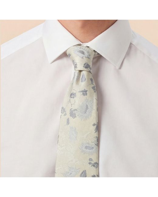 Without Prejudice Natural Adriana Silk Floral Tie for men