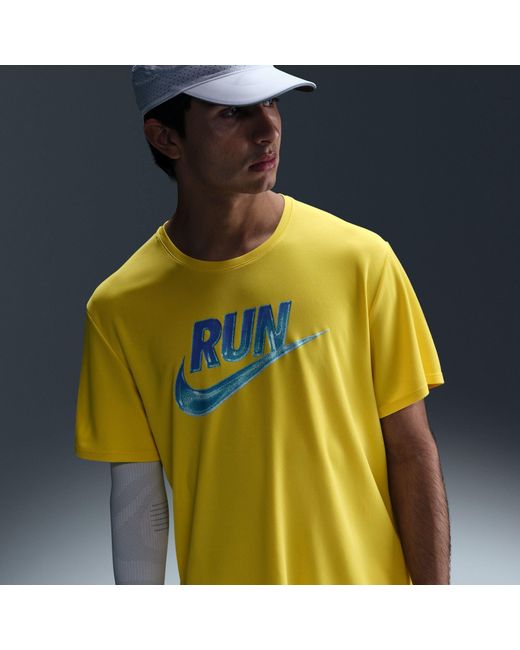 Nike Green Short Sleeve Performance Running Top for men