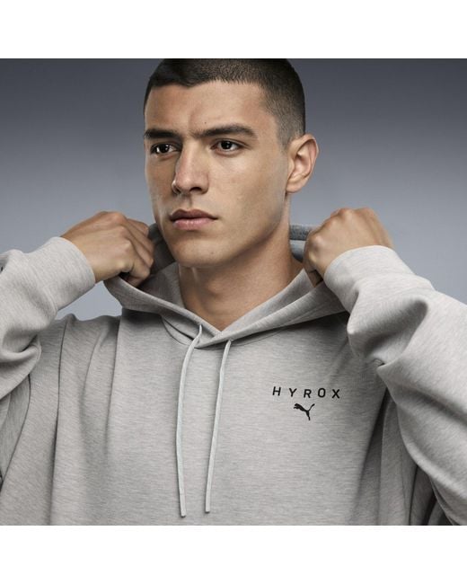 PUMA Gray Hyrox Cloudspun Hoodie for men