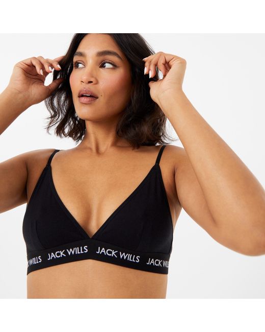 Jack Wills Black Biddstone Multipack Bralette 2 Pack