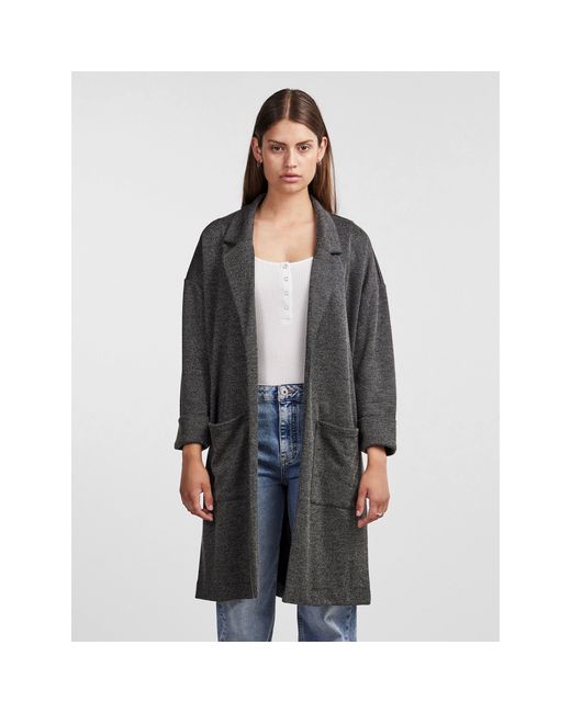 Pieces Gray Relaxed Fit Coatigan