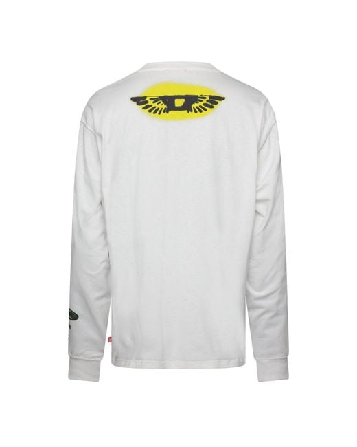 DIESEL White T-Boxt-Ls-Q9 for men