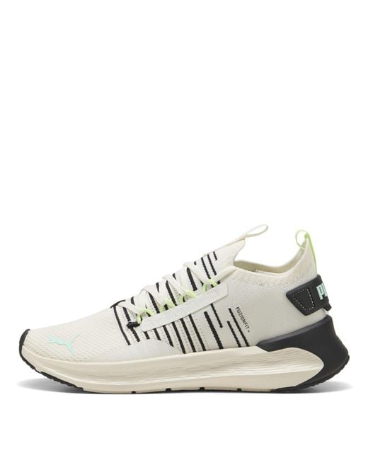 PUMA White Softride Symmetry Fuzion Running Shoes
