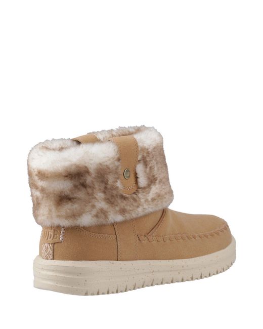 HeyDude Natural Camden Cuff Classic Cozy Boot