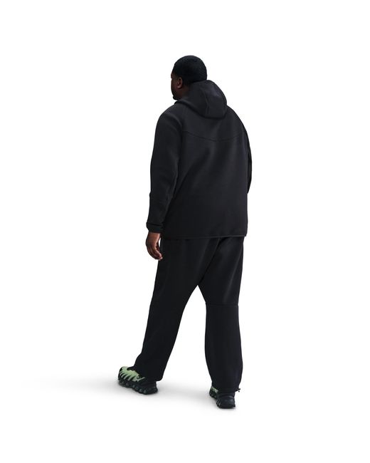 Nike Black Sportswear Tech Fleece Windrunner Full-zip Hoodie Cotton/polyester 50% Sustainable Blends for men