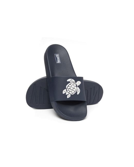 Vilebrequin Blue Pool Sliders for men