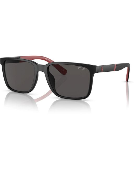 Polo Ralph Lauren Gray Rectangle Sunglasses for men