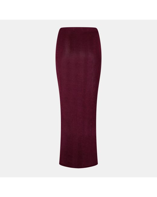 Missy Empire Red Column Skirt