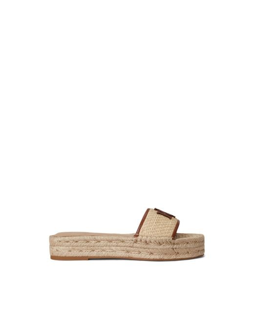 Ralph Lauren Natural Flatform Sandals