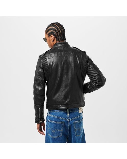 DSquared² Black Leather Tailored Fit Jacket for men