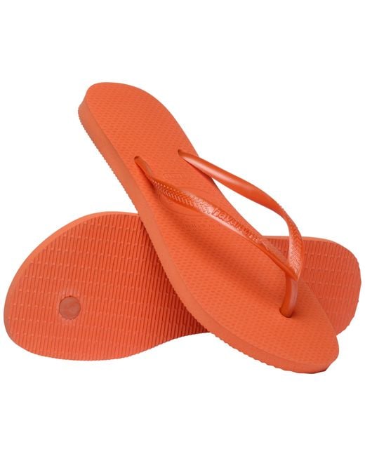 Havaianas Orange Slim Flip Flops