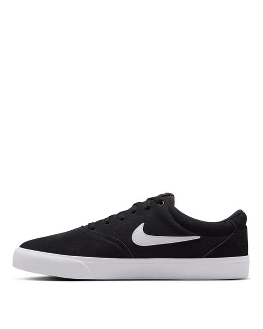 Nike Black Charge Low Suede Shoes for men