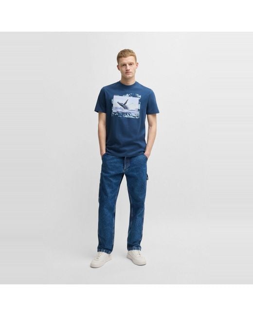 Boss Blue Dunetrace Regular Fit T-Shirt for men