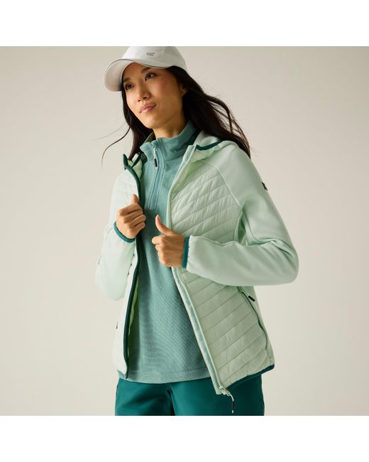 Regatta Green Andreson Water Resistant Hooded Long Sleeve Insulated Puffer Jacket