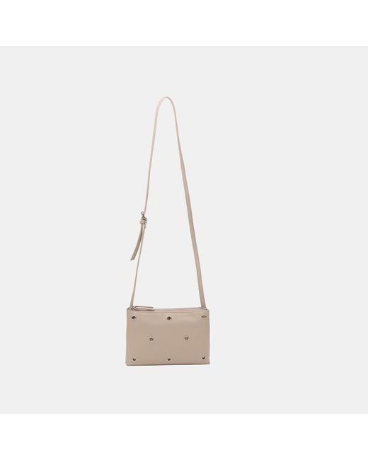 Firetrap White Faux Leather Double Zip Crossbody Bag