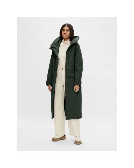 Object Green Katie Water Resistant Long Sleeve Short Puffer Jacket