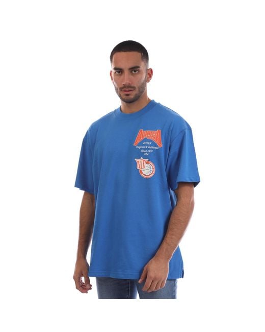 Avirex Blue Mccarren Oversized Fit Oversized T-Shirt for men